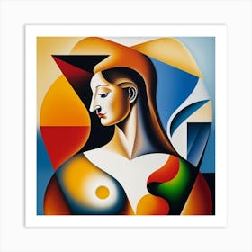 Her in abstract 7 Art Print