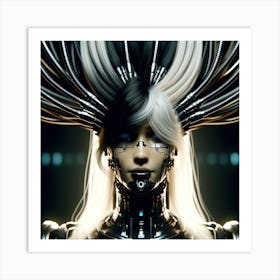 Industrial Female Cyborg Art Print