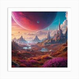 Epic Space Landscape Art Print