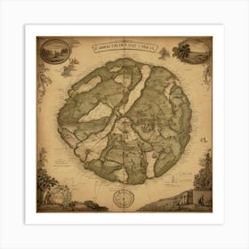 Default Vintage Map Your Garden Aesthetic 1 Art Print