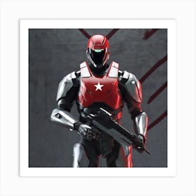 Cyborg Soldier Art Print