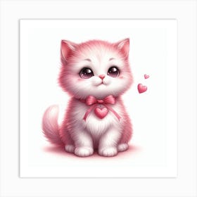 Valentine's day, Kitten 1 Art Print