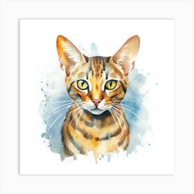 Ocicat Cat Portrait Art Print