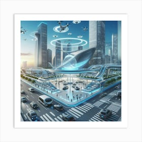 Futuristic Cityscape 58 Art Print