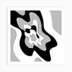 Abstract Black And White 1 Art Print