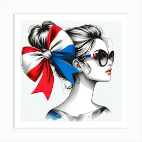 French girl 3 Art Print