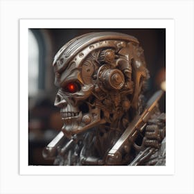 Robot Skeleton Art Print