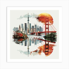 Shanghai Skyline Art Print