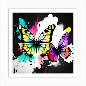 Colorful Butterflies 153 Art Print