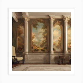 Room With Paintings Art Print