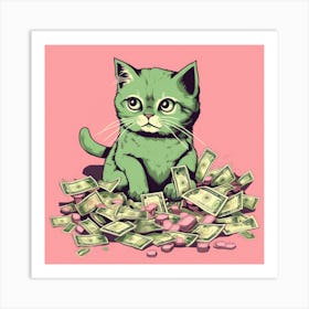 Money Cat 3 Art Print