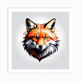 Fox Head 6 Art Print