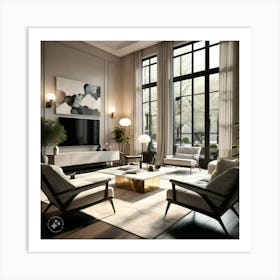 Modern Living Room 1 Art Print