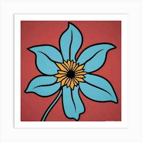 Blue Flower 3 Art Print