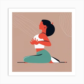 Yoga Pose Art Print