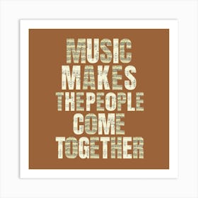 Music Burnt Orange Art Print