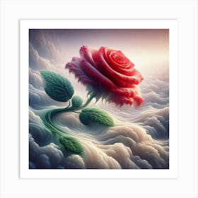 Rose In The Clouds Art Print