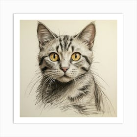 Portrait Of A Cat 6 Art Print