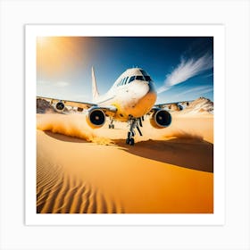 Airplane Desert (12) Art Print