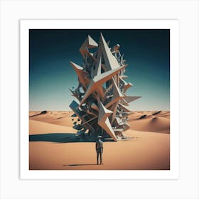 Abstract Structure In The Desert Art Print