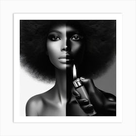 Black Woman With Afro Art Print