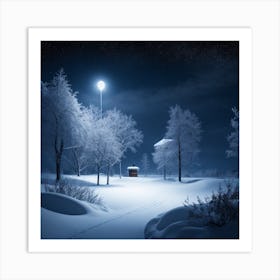 Snowy Night Art Print