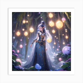 Elf In The Forest 1 Art Print