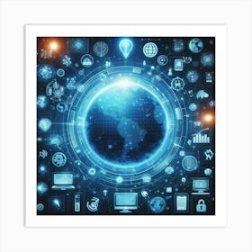 Digital World Art Print