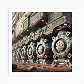 Mars Dominion Mobile Medical Unit Seismic Stabilizers Art Print