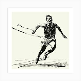 Athlete Running 1 Art Print