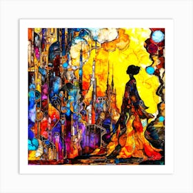 Gazing Into The Abyss - Woman Gazing Off Art Print