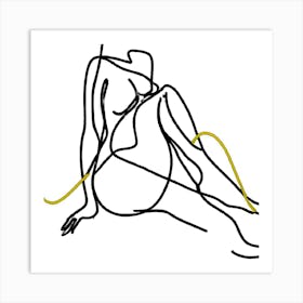 Woman Sitting 1 Art Print