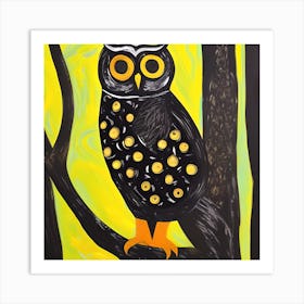 Painted Owl Art Print