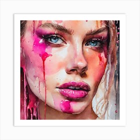 Watercolor Of A Woman 8 Art Print