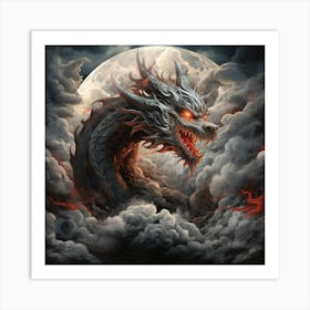 Dragon In The Clouds Art Print