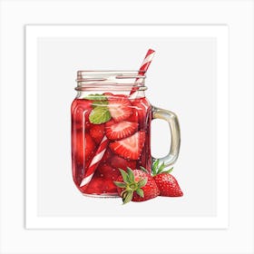 Strawberry Margarita Art Print