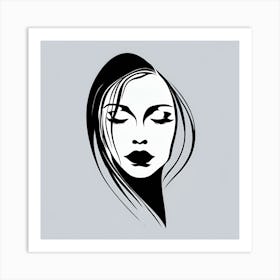 Woman'S Face Art Print