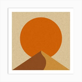 Desert Dune Sunset Minimalist Art Print