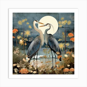 Bird In Nature Great Blue Heron 2 Art Print