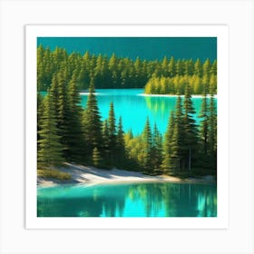 Lake In The Mountains 42 Art Print