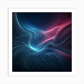 Abstract Wave Background Art Print