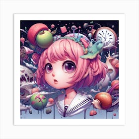 Kawaii Girl Art Print