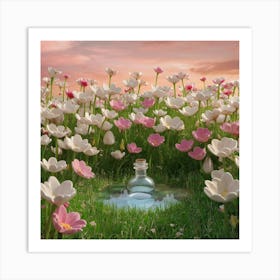 Bottle In A Field Art Print