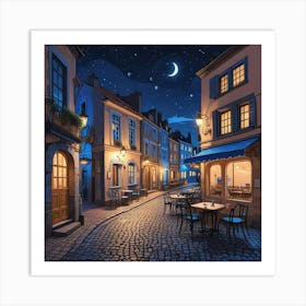 Cafe Terrace At Night (24) Art Print