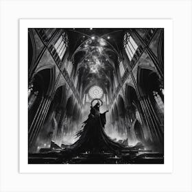 Demon In The Cathedral Art Print