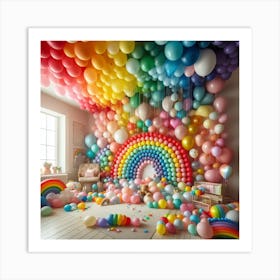 Rainbow Balloons 5 Art Print