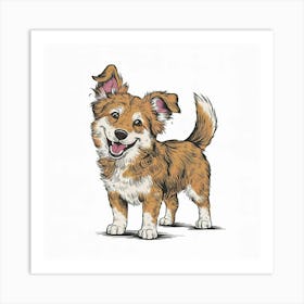 Corgi Dog Art Print