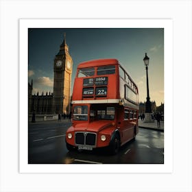 London Bus Art Print 0 Art Print