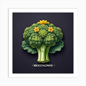 Broccoli Flower 5 Art Print