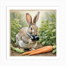 Rabbit With Binoculars 8 Art Print